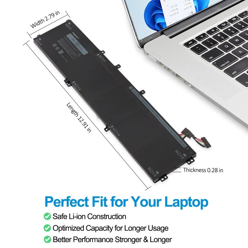 Dell XPS 15 9550 4GVGH 84Wh Battery Replacement