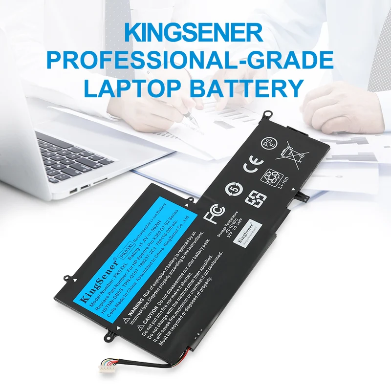 PK03XL Replacement Battery for HP Spectre Pro x360 13 G1 G2 — 11.4V 56Wh