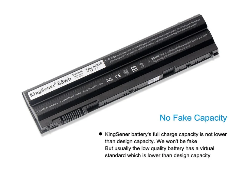 N3X1D Laptop Battery For Dell Latitude E6540 E6440 E5530 E5430 E6520 E6420