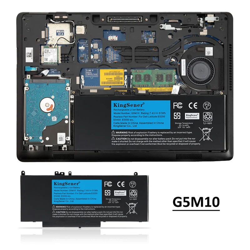G5M10 Battery For Dell Latitude E5250 E5450 E5550 Notebook 15.6" WYJC2 8V5GX