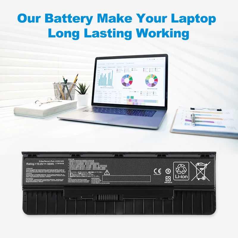 A32N1405 Replacement Battery for ASUS N551 ROG G551 G771 10.8V 56Wh