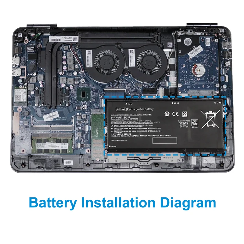 HP Omen 15-AX series Pavilion 15-BC Battery Replacement TE03XL 11.55V 61.6Wh