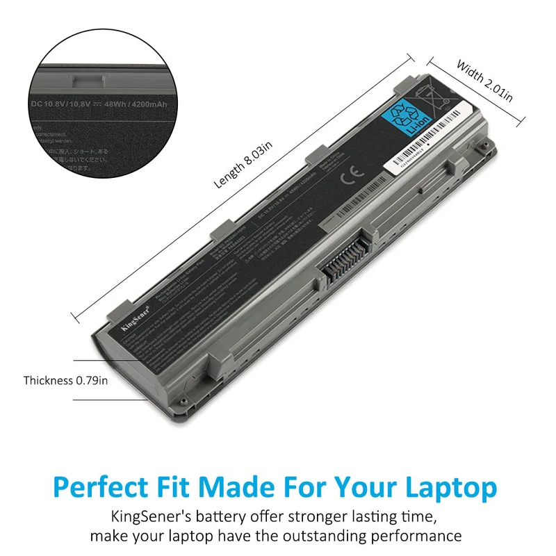 PA5026U PA5026U-1BRS Battery for Toshiba Satellite P855 P870 P850 P875 — 10.8V 48Wh