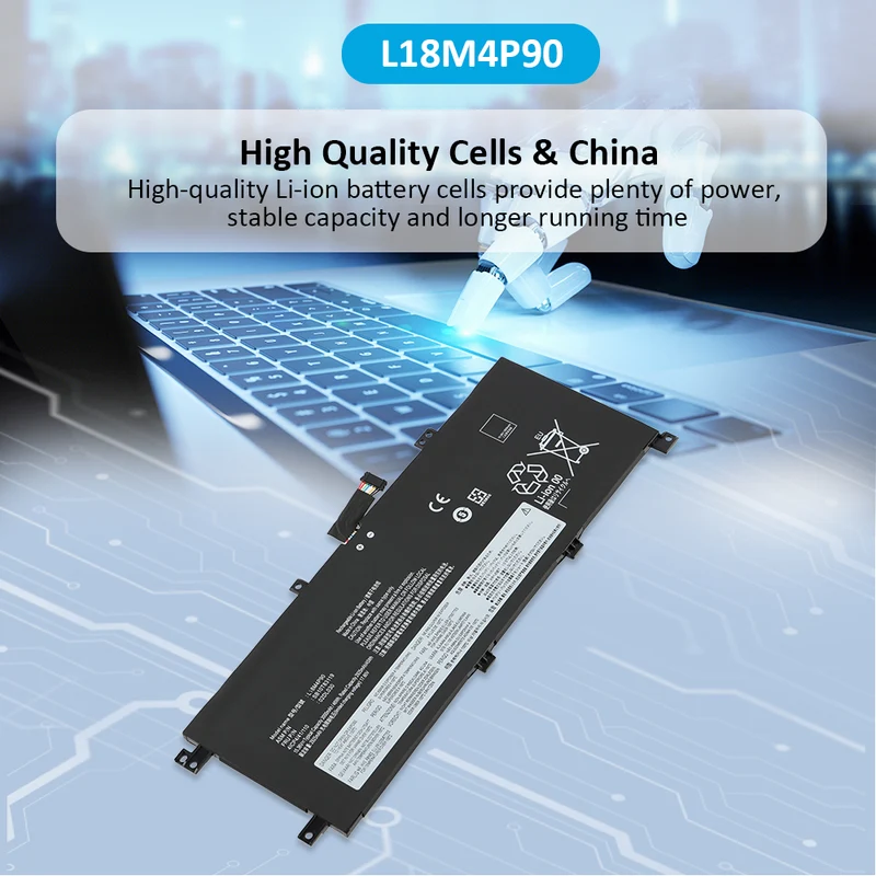 L18M4P90 Laptop Battery for Lenovo ThinkPad L13 Yoga & L13 Yoga Gen 2 — 15.36V 46Wh