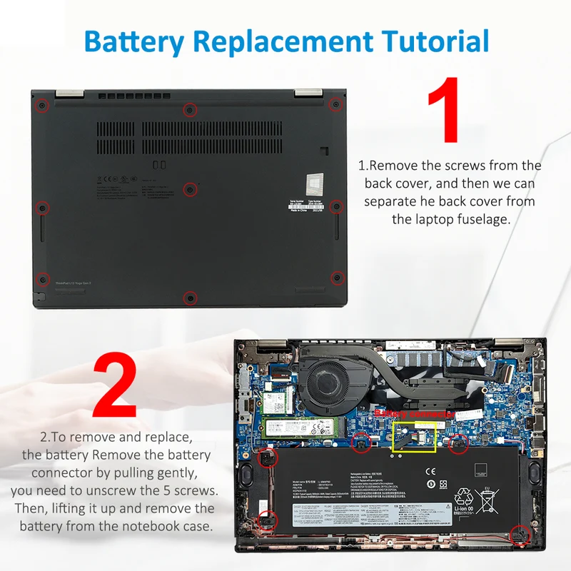 L18M4P90 Laptop Battery for Lenovo ThinkPad L13 Yoga & L13 Yoga Gen 2 — 15.36V 46Wh