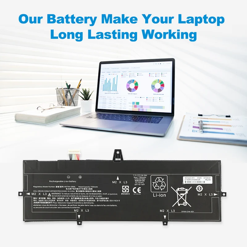 BM04XL Laptop Battery for HP EliteBook x360 1030 G3 G4 Series — 7.7V 56.2Wh