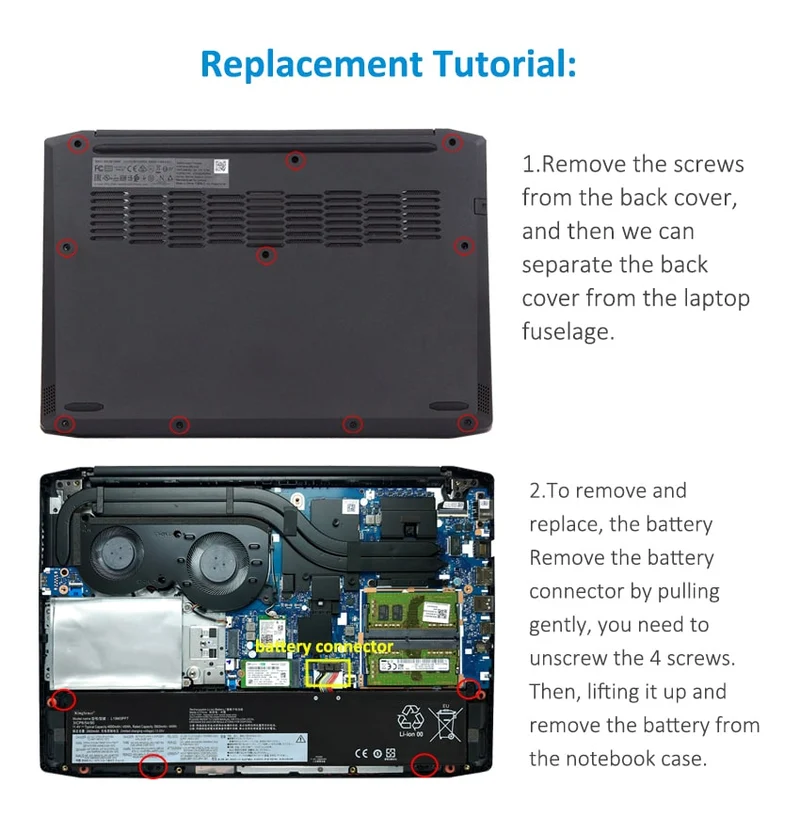 L19M3PF7 L19L3PF3 L19D3PF4 Battery for Lenovo IdeaPad Creator 5 Gaming 3 — 11.4V 45Wh