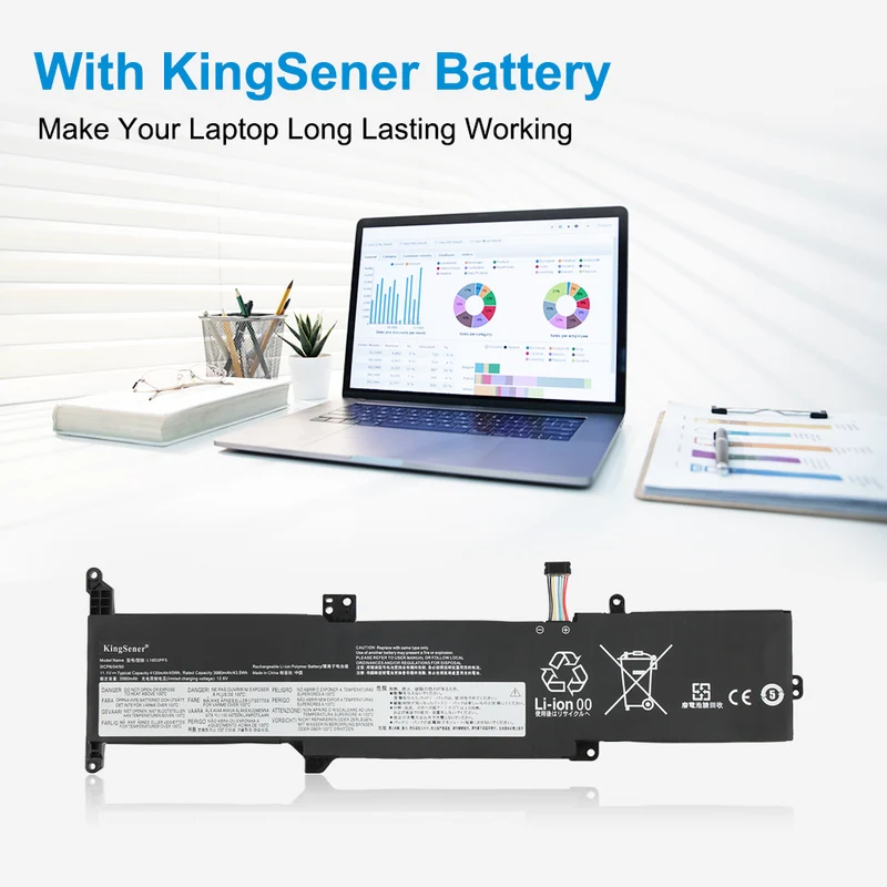 L19D3PF5 Laptop Battery for Lenovo IdeaPad 3-14ADA05 3-14ARE05 3-15IIL05 Series — 11.1V 45Wh