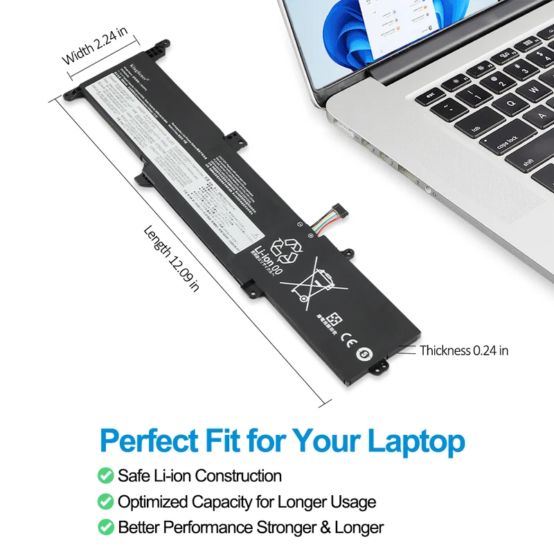 L19D3PF5 Laptop Battery for Lenovo IdeaPad 3-14ADA05 3-14ARE05 3-15IIL05 Series — 11.1V 45Wh