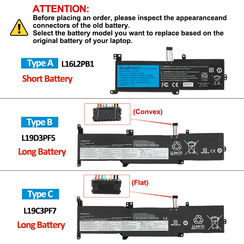 L19D3PF5 Laptop Battery for Lenovo IdeaPad 3-14ADA05 3-14ARE05 3-15IIL05 Series — 11.1V 45Wh
