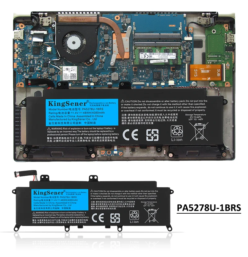 PA5278U-1BRS Laptop Battery for Toshiba Portégé X30 X30-D Tecra X40 X40-D — 11.4V 48Wh