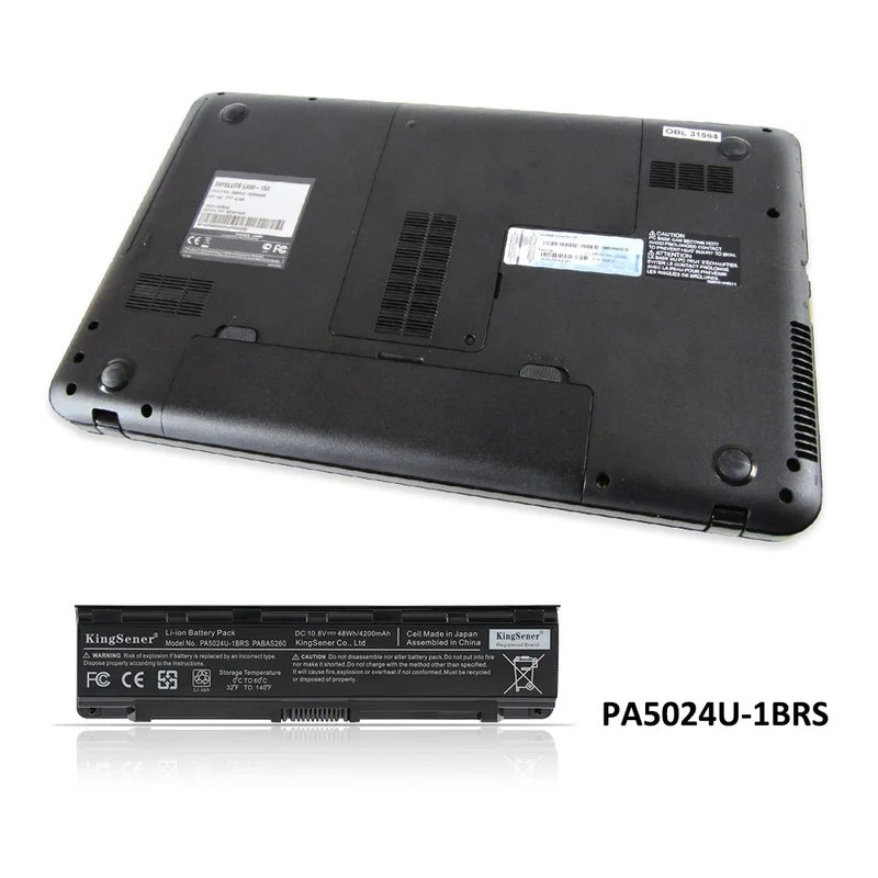 PA5024U-1BRS Replacement Battery for Toshiba Satellite C800 C850 C870 L800 L830 L850 L870 — 10.8V 48Wh