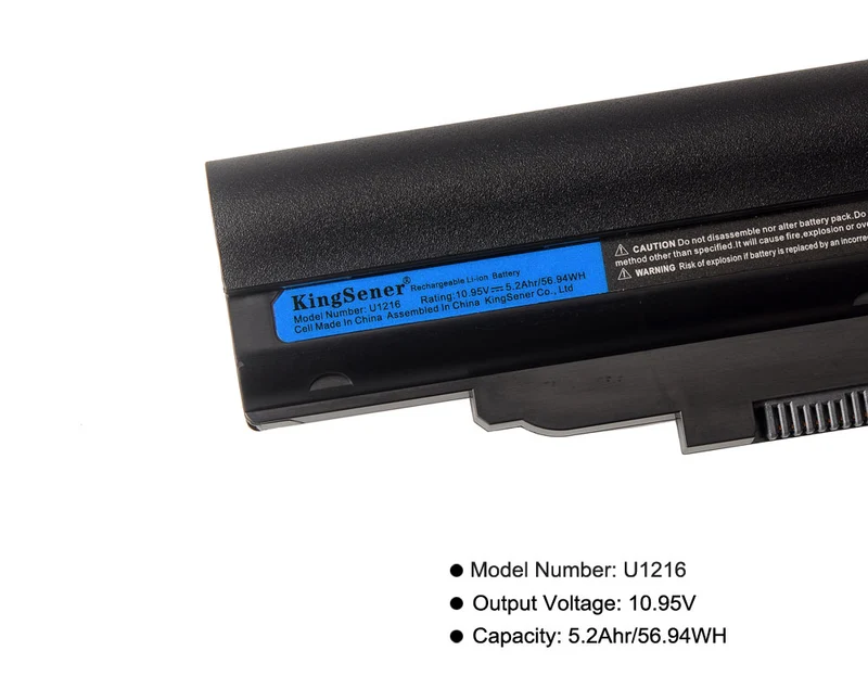 U1216 Laptop Battery for BENQ JoyBook Lite U121 U122 Series — 11.1V 56.9Wh
