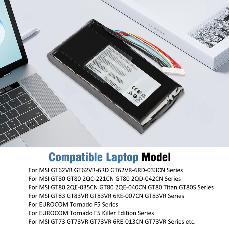 BTY-L78 Laptop Battery For MSI GT62 GT62VR GT80S GT73 GT73VR GT83 GT83VR GT75 GT75VR MS-1812 MS-1814 5225mAh | US Stock