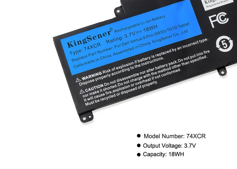 74XCR Battery For Dell Venue 8 Pro 5830 T01D Tablet 074XCR VXGP6