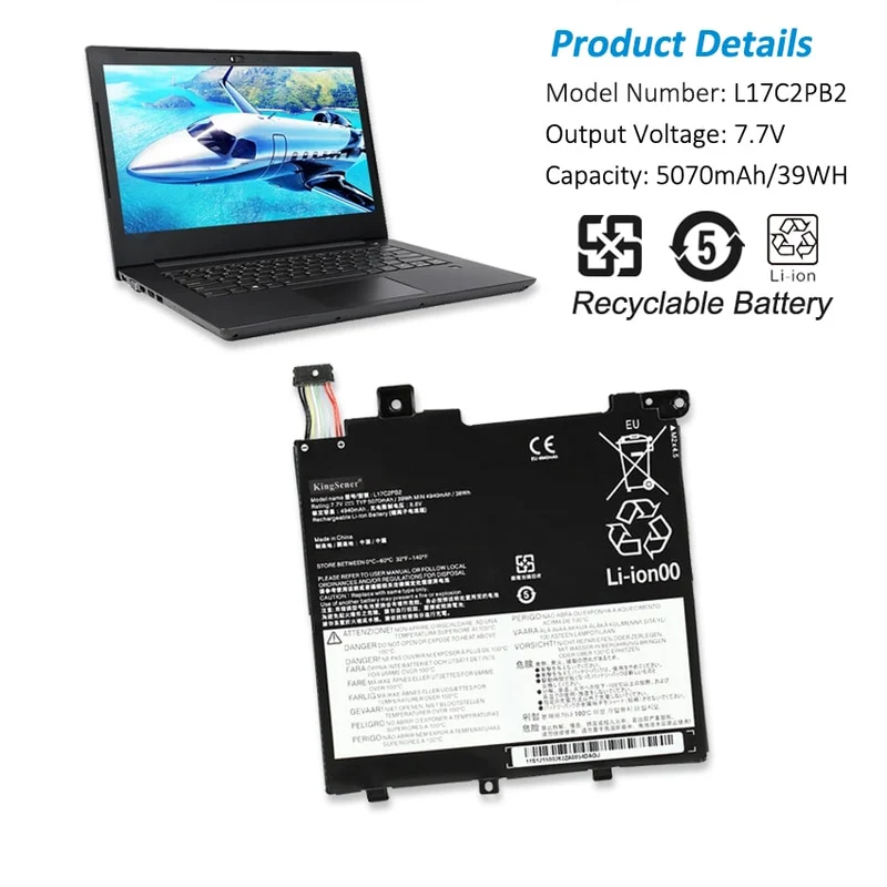 L17C2PB2 5070mAh/39WH Laptop battery For V330-14IKB 14ARR V130-14IGM 14IKB L17L2PB1 L17L2PB2 L17M2PB1 L17C2PB1 L17C2PB2 | KingSener