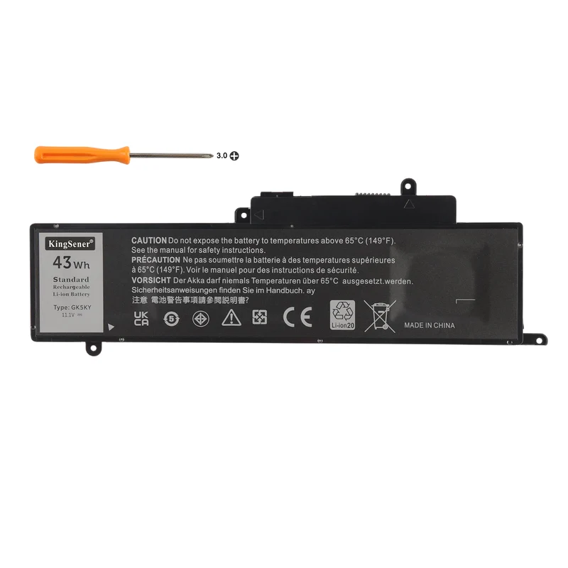 GK5KY Laptop Battery Replacement For Dell Inspiron 11 3147 3148 3152 3157 Inspiron 13 7347 7348 7352 7359 Inspiron 15 7558 P55F001 7568 P20T 04K8YH 92NCT 11.1V 43WH | KingSener