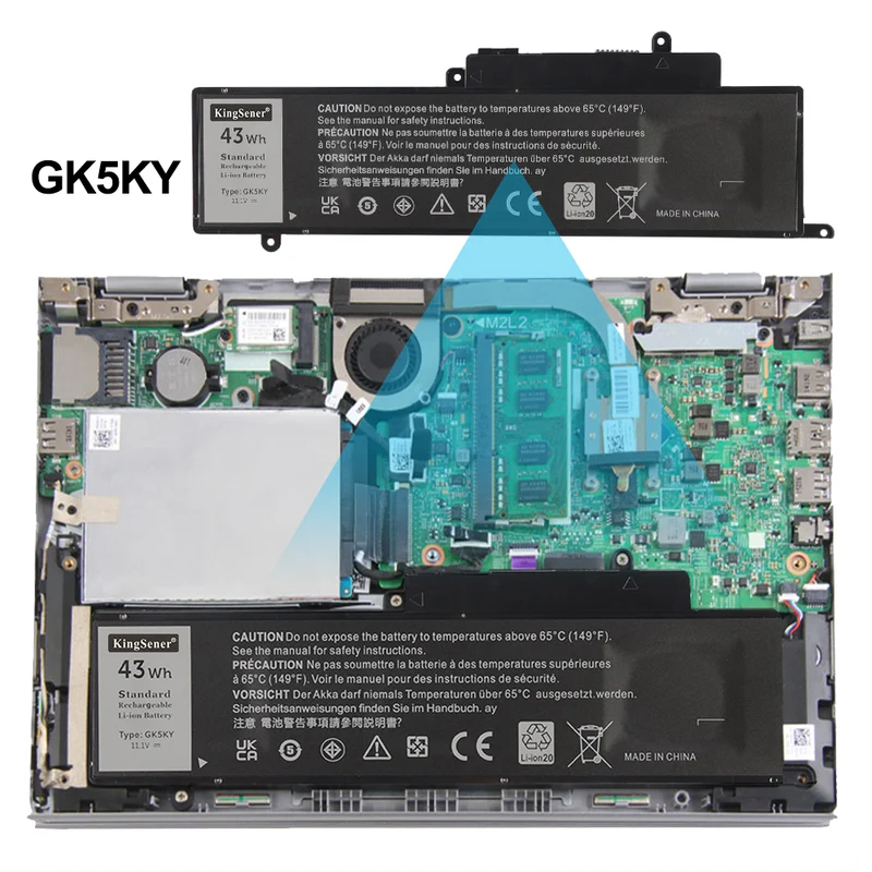 GK5KY Laptop Battery Replacement For Dell Inspiron 11 3147 3148 3152 3157 Inspiron 13 7347 7348 7352 7359 Inspiron 15 7558 P55F001 7568 P20T 04K8YH 92NCT 11.1V 43WH | KingSener