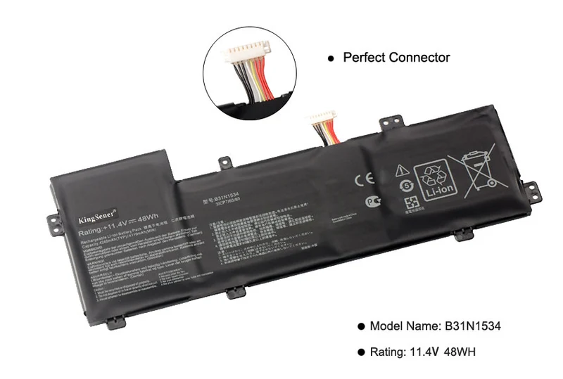 B31N1534 Laptop Battery for Asus Zenbook UX510 UX510UW UX510UX UX510UX-CN020T-BE Series 11.4V 48Wh | KingSener