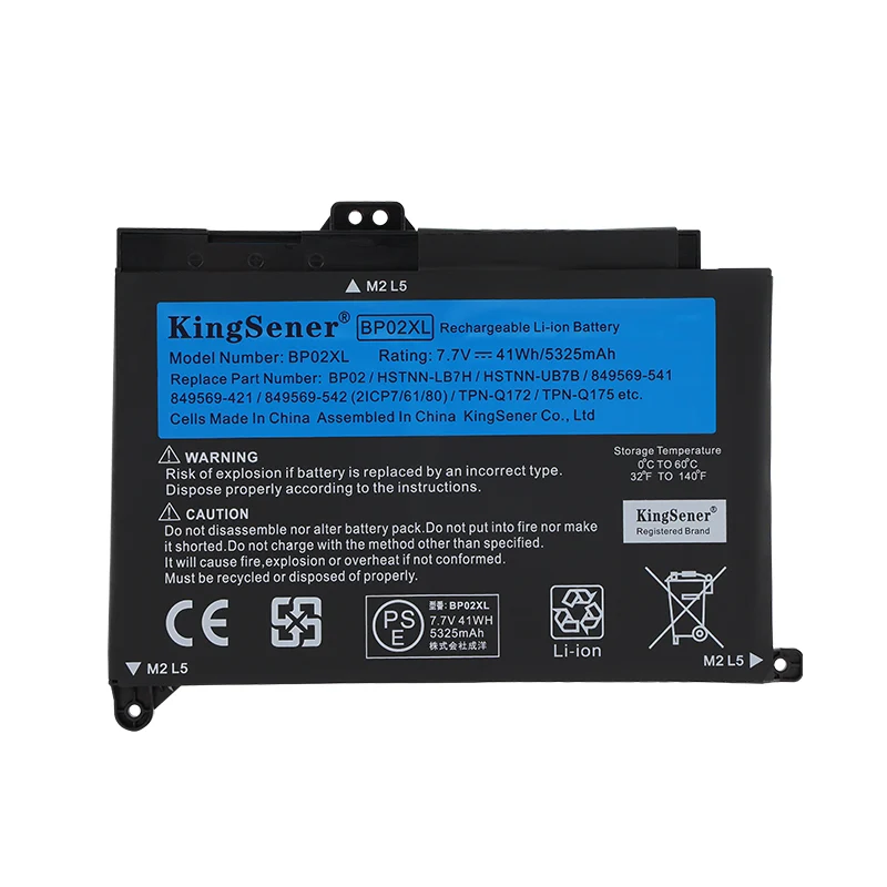 BP02XL Replacement Battery for HP Pavilion 15 15-AU 15-AW — 7.7V 41Wh