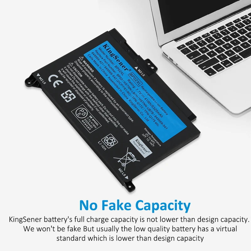 BP02XL Replacement Battery for HP Pavilion 15 15-AU 15-AW — 7.7V 41Wh