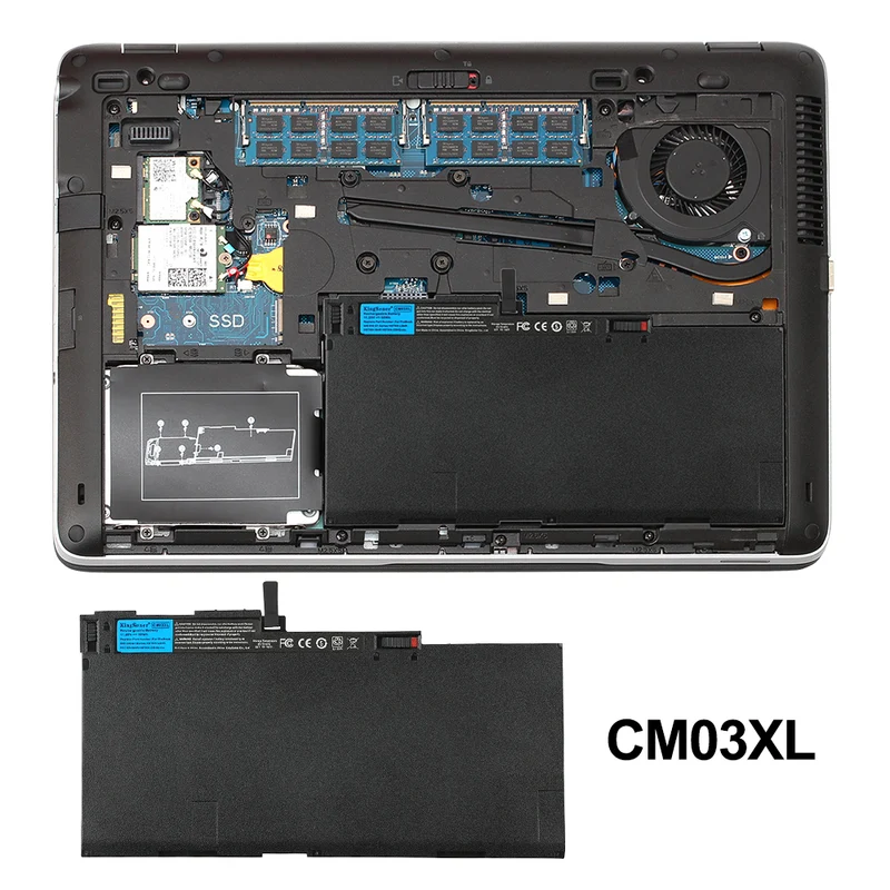 CM03XL Replacement Battery for HP EliteBook 840 845 850 740 745 750 G1 G2 — 11.25V 50Wh