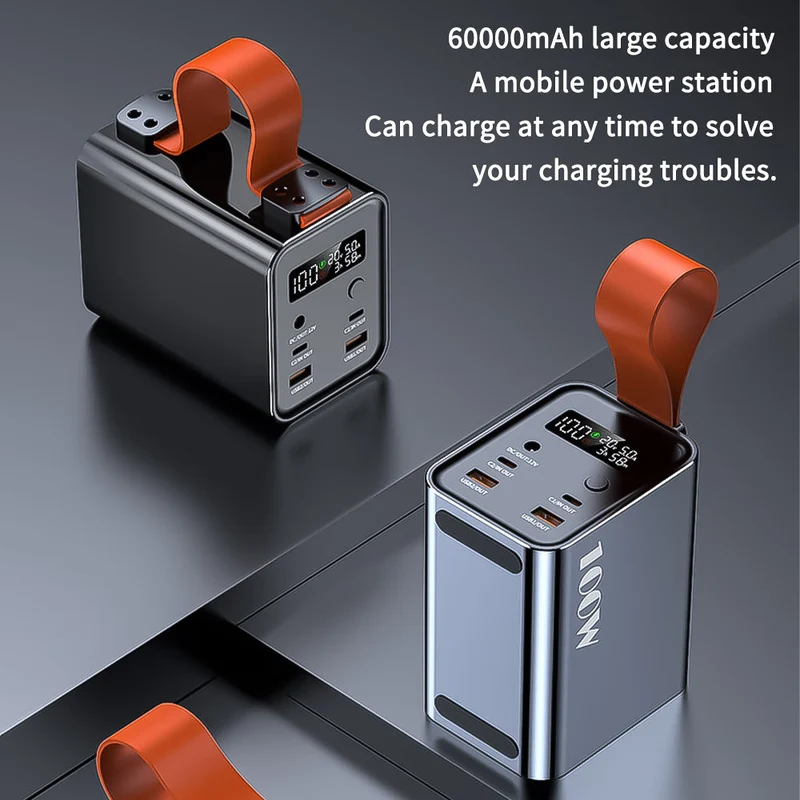 M6 60000mAh Power Bank 100W Fast Charging for Laptop