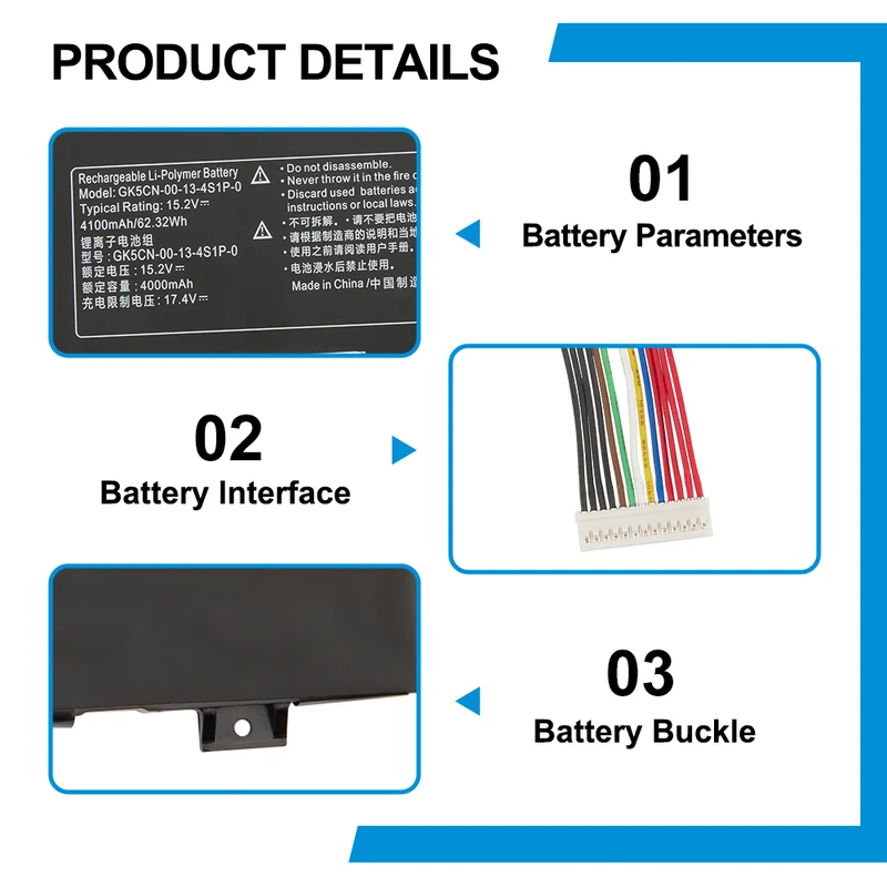 GK5CN-00-13-4S1P-0 Battery for TONGFANG MECHREVO MACHENIKE Hasee