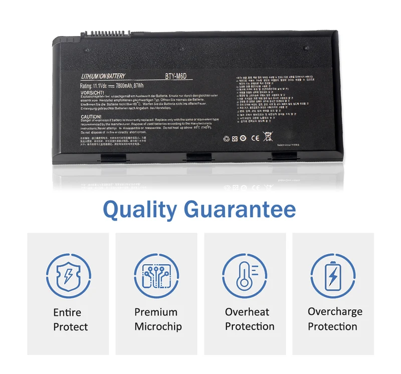 BTY-M6D Battery for MSI GT60 GT70 GT660 GX780 Laptop