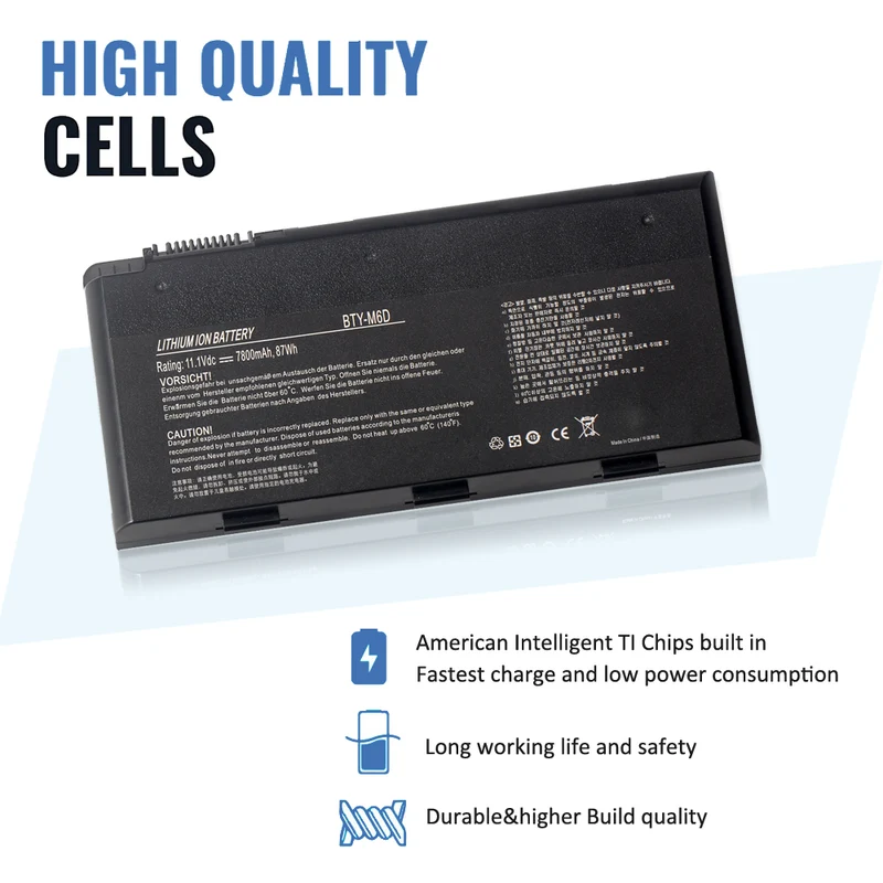 BTY-M6D Battery for MSI GT60 GT70 GT660 GX780 Laptop