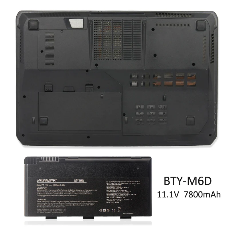 BTY-M6D Battery for MSI GT60 GT70 GT660 GX780 Laptop