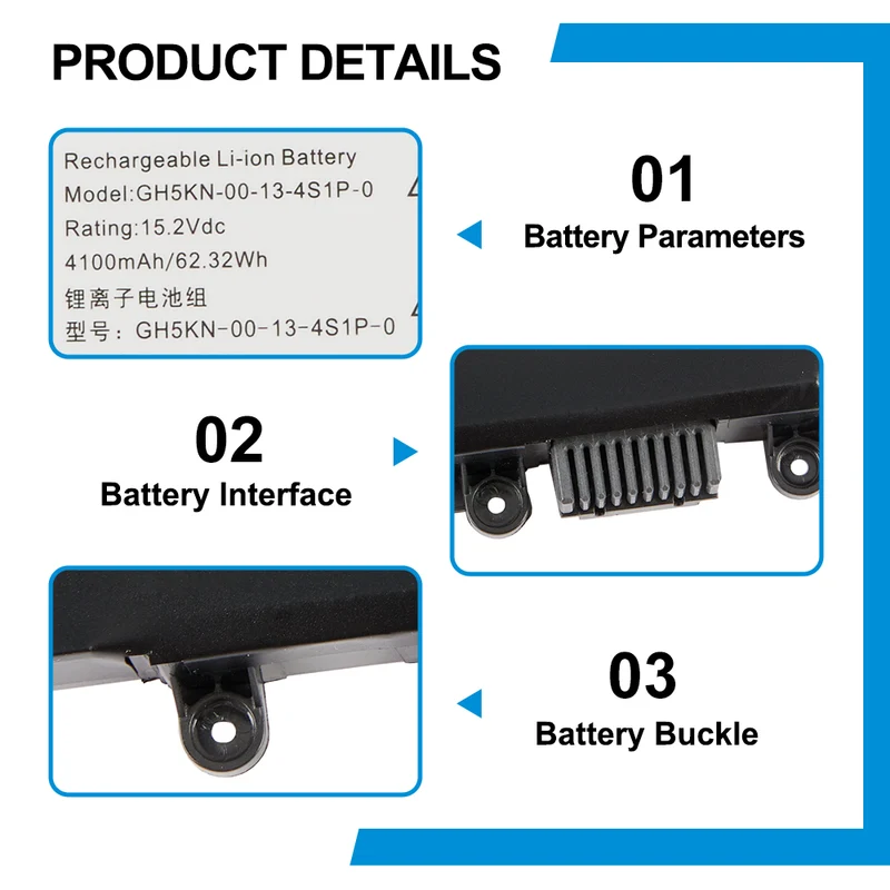 GH5KN-00-13-4S1P-0 Battery for MECHREVO Deep Sea Ghost Z1
