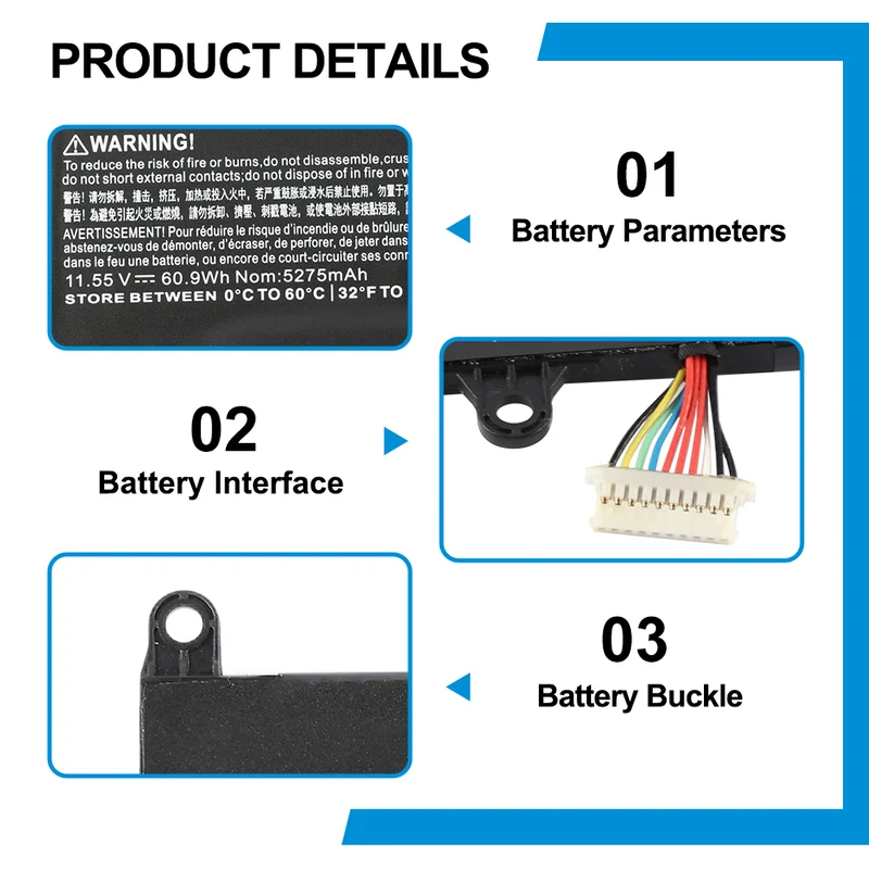 CP03XL Battery for HP Spectre x360 13-AE 60.9Wh 11.55V
