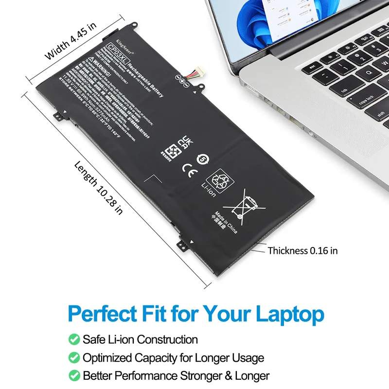 CP03XL Battery for HP Spectre x360 13-AE 60.9Wh 11.55V