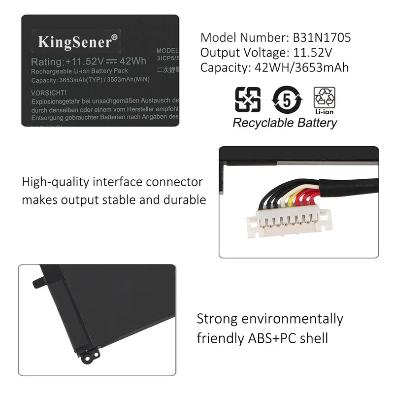 B31N1705 Battery for ASUS VivoBook Flip TP410 42Wh