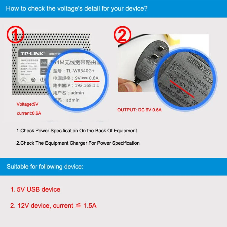 Mini Portable UPS 8800mAh 5V 12V DC Backup Power