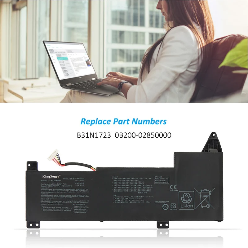 B31N1723 Battery for ASUS VivoBook X570 K570 F570 48Wh
