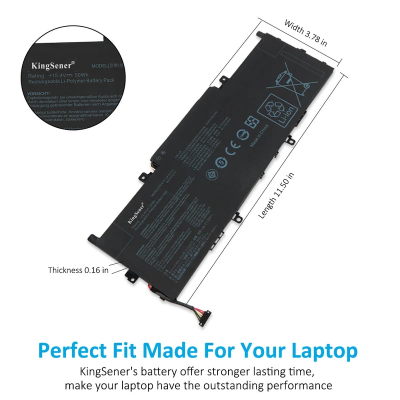 C41N1715 Battery for ASUS ZenBook 13 UX331UA Series 50Wh