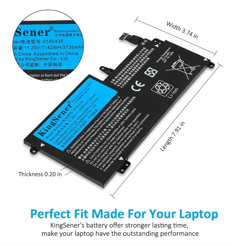01AV435 Battery for Lenovo ThinkPad 13 S2 Chromebook