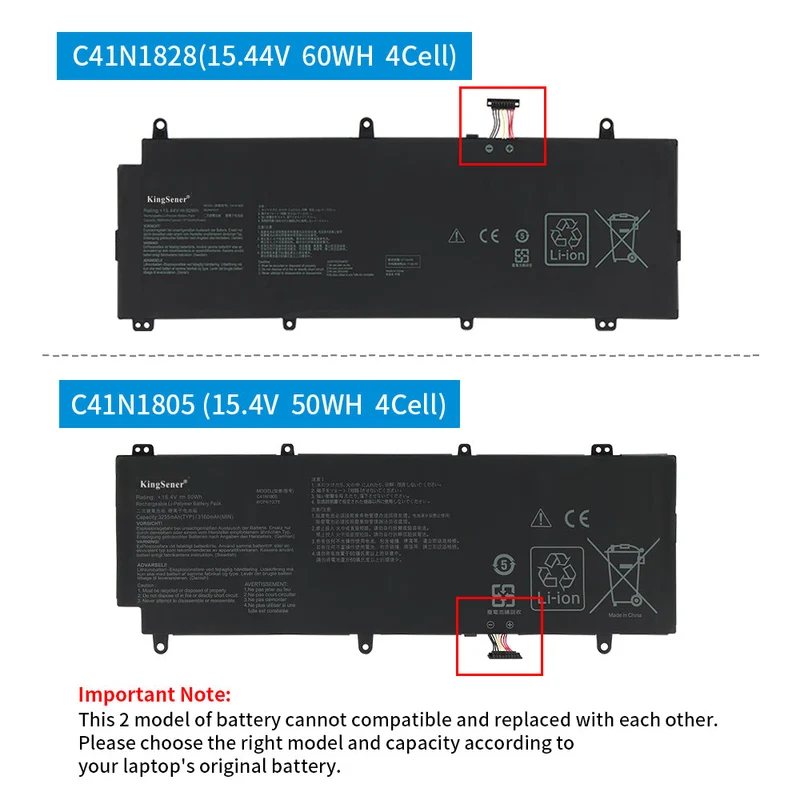 C41N1828 Battery for ASUS ROG Zephyrus S GX531GW GX531GV
