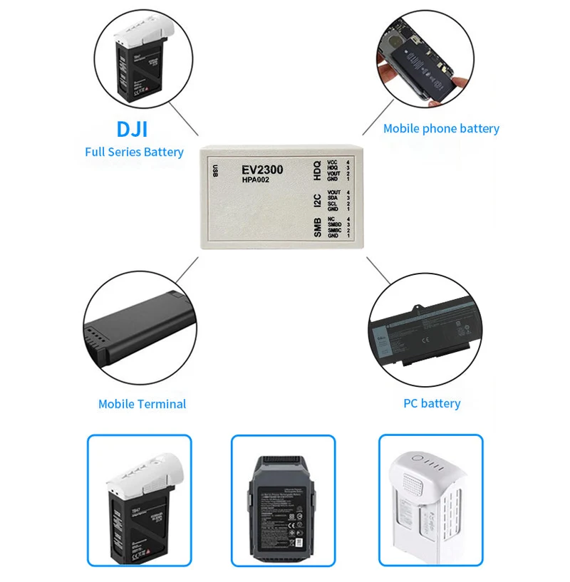 EV2300 Drone Battery Unlocking Software Maintenance Tool USB PC Board