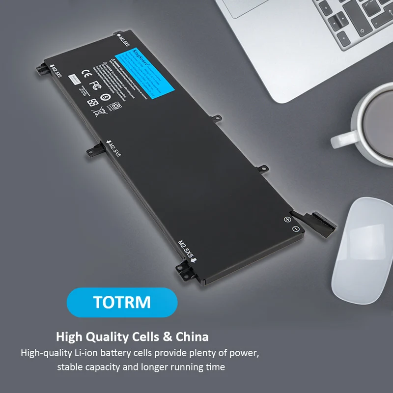 T0TRM Replacement Battery for Dell XPS 13 9350 9360 — 7.6V 60Wh