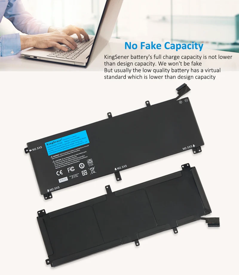 T0TRM Replacement Battery for Dell XPS 13 9350 9360 — 7.6V 60Wh
