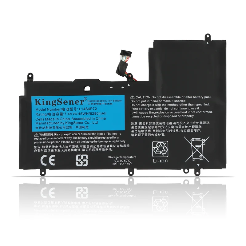 L14S4P72 L14M4P72 Laptop Battery for Lenovo Yoga 3 14 & Yoga 700 — 45Wh 7.4V