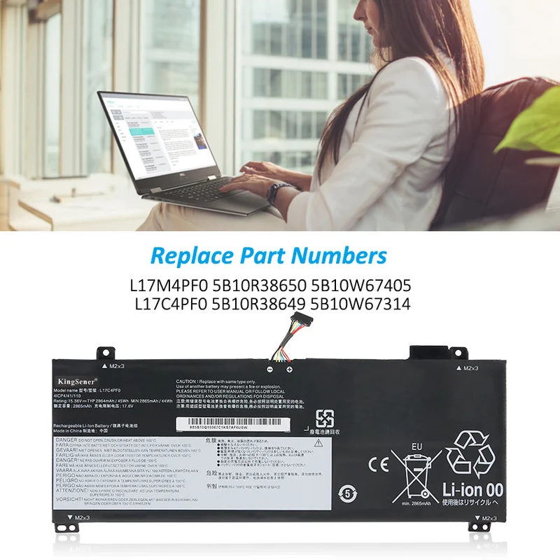 L17M4PF0 L17C4PF0 Laptop Battery for Lenovo IdeaPad S530-13IWL S530-13IML