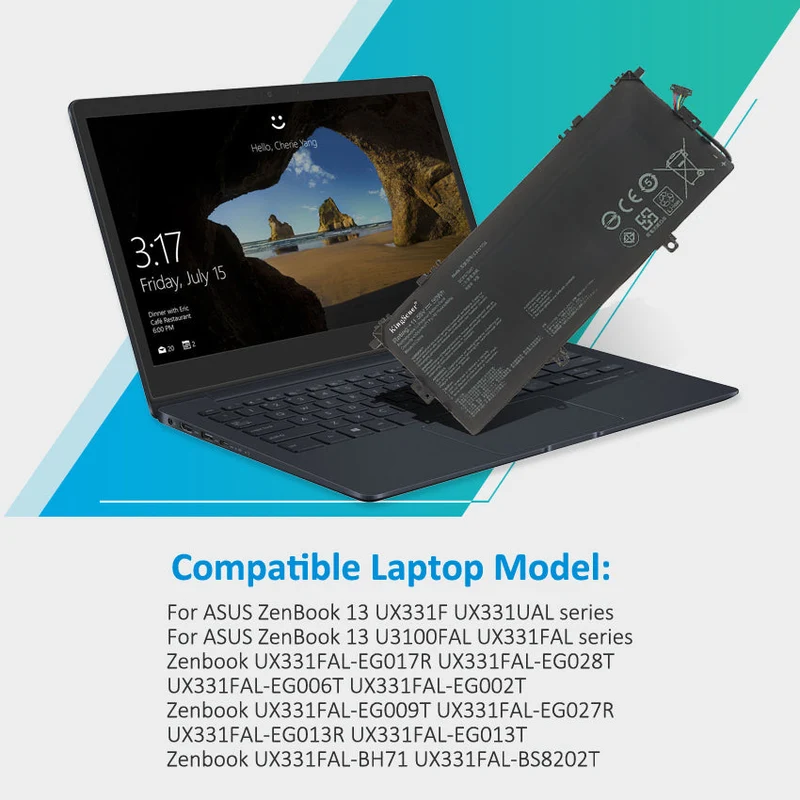 C31N1724 Laptop Battery for ASUS ZenBook 13 UX331F UX331UAL U3100FAL