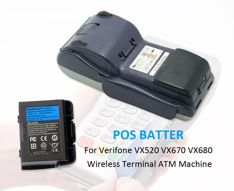24016-01-R Battery for VeriFone VX670 VX675 VX680 POS 7.2V