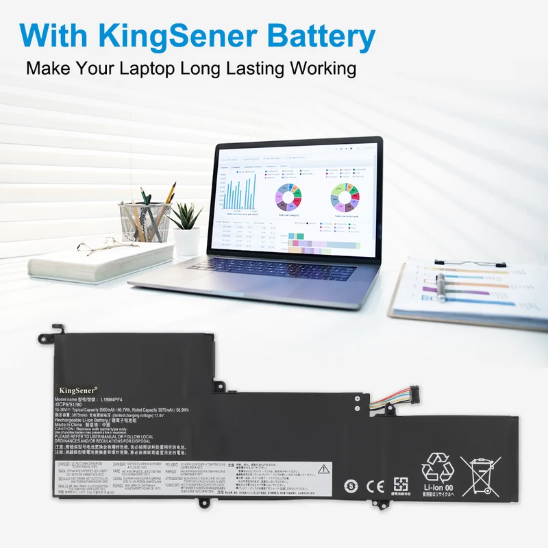 L19M4PF4 Battery for Lenovo Yoga Slim 7-14ARE 15.36V 60.37Wh