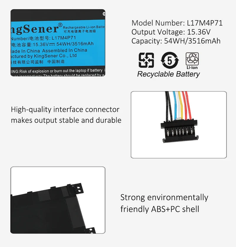 L17M4P71 Laptop Battery For Lenovo ThinkPad X1 Yoga 3rd Gen Series L17M4P73 SB10K97638 01AV499 SB10K97623 01AV474 02DL003 L17C4P71 01AV475 SB10K97624 15.36V 54Wh 3520mAh
