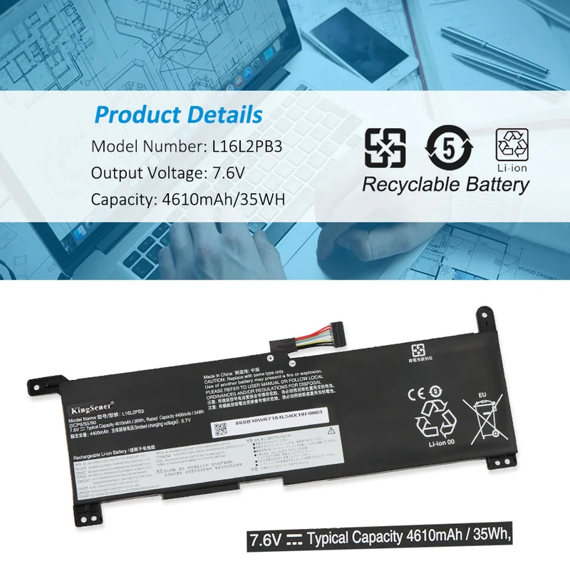 L19M2PF0 Laptop Battery For Lenovo Ideapad Slim 1-14AST-05 1-11AST-05 1-11ADA05 1-14ADA05 Series L16L2PB3 81VR 81VS 82GV 82GW 2ICP6/54/90 5B10V25257 5B10W67171